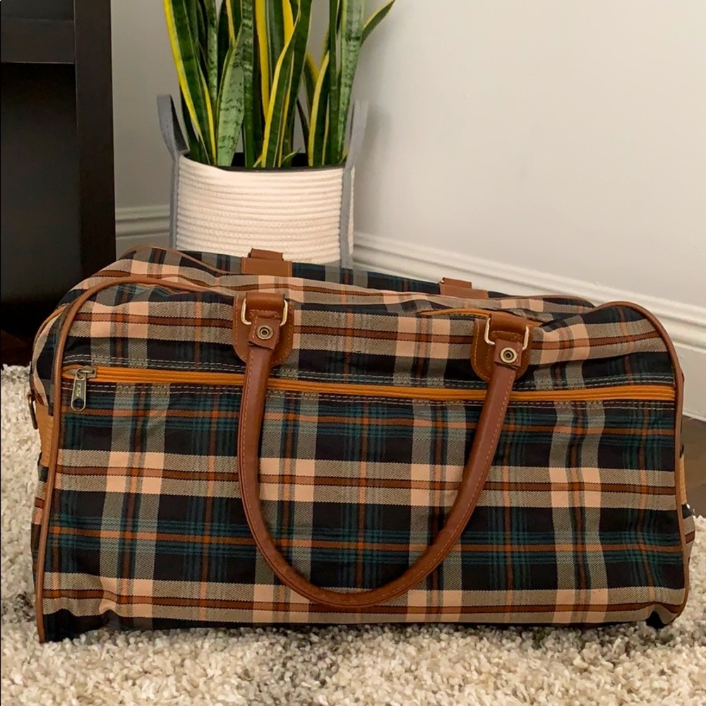 Vintage Plaid Duffle bag